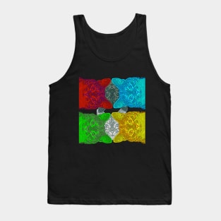 Colourful Cats (PopArt) desinged by HeiArts Tank Top